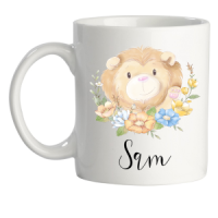 Mok met naam en safari dier